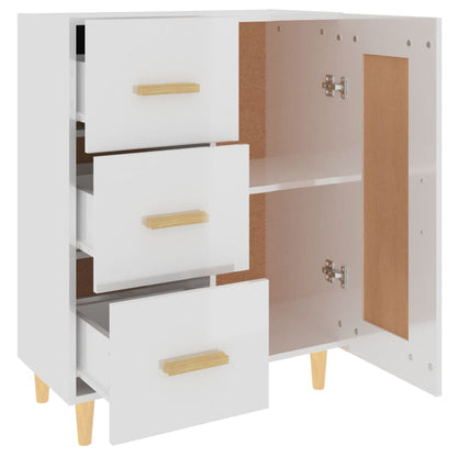 Sideboard Hochglanz-Weiß 69,5x34x90 cm Holzwerkstoff