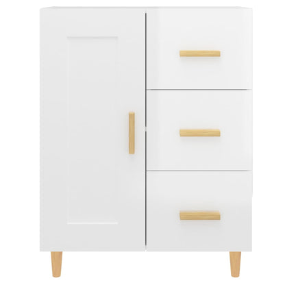 Sideboard Hochglanz-Weiß 69,5x34x90 cm Holzwerkstoff