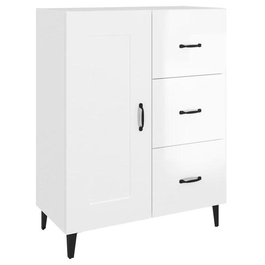 Sideboard Hochglanz-Weiß 69,5x34x90 cm Holzwerkstoff