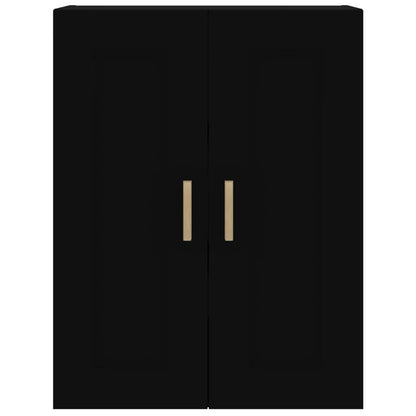 Wandschrank Schwarz 69,5x32,5x90 cm Holzwerkstoff