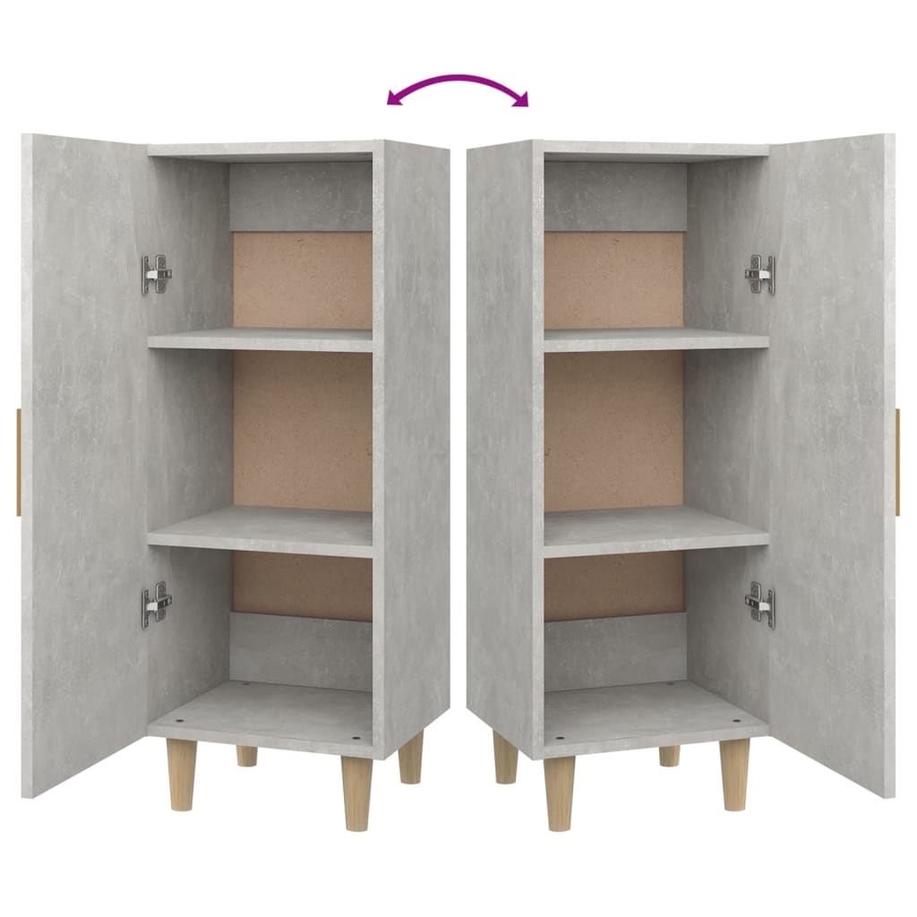 Sideboard Betongrau 34,5x34x90 cm Holzwerkstoff