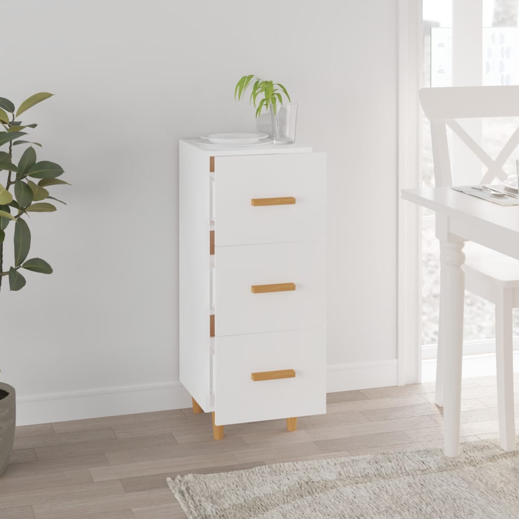 Sideboard Weiß 34,5x34x90 cm Holzwerkstoff