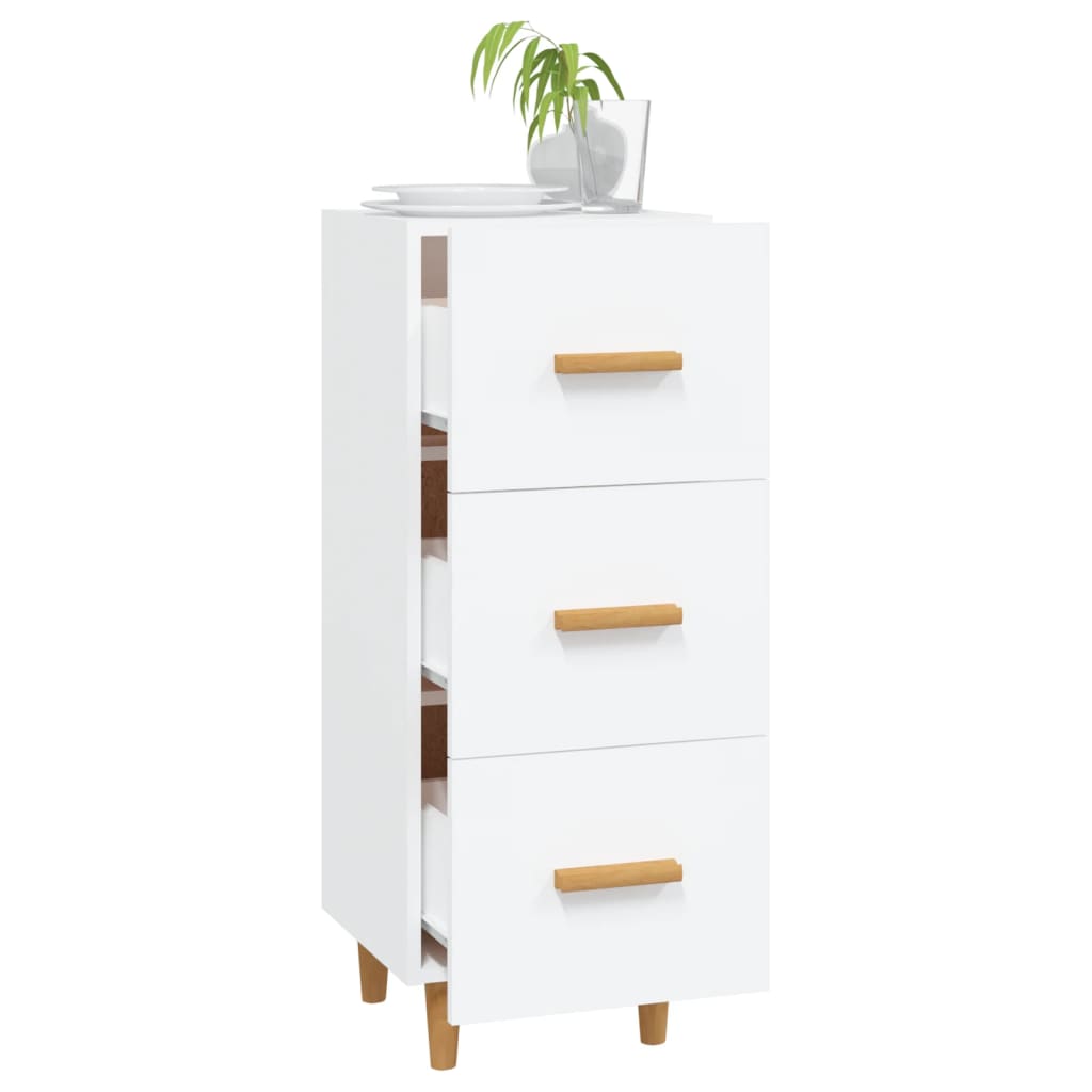 Sideboard Weiß 34,5x34x90 cm Holzwerkstoff
