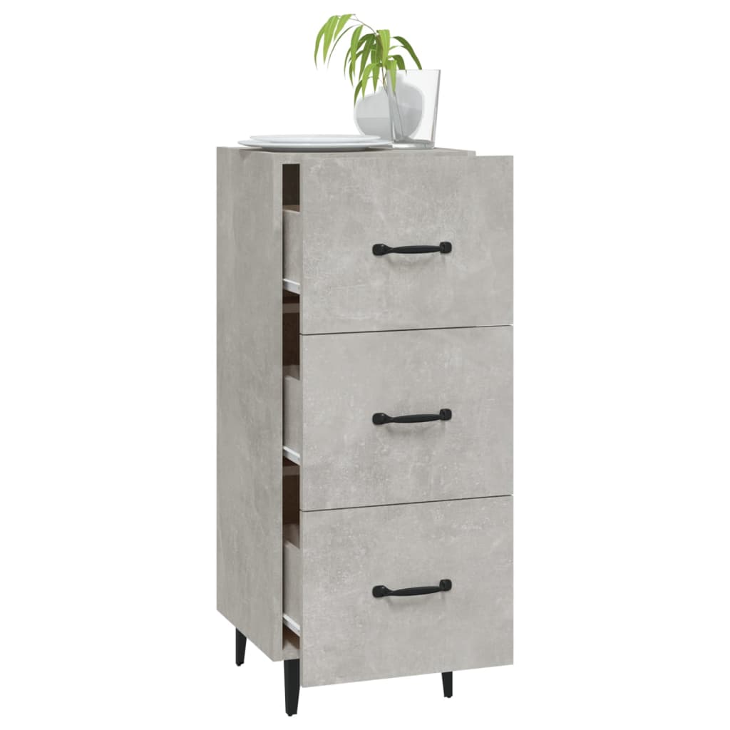 Sideboard Betongrau 34,5x34x90 cm Holzwerkstoff