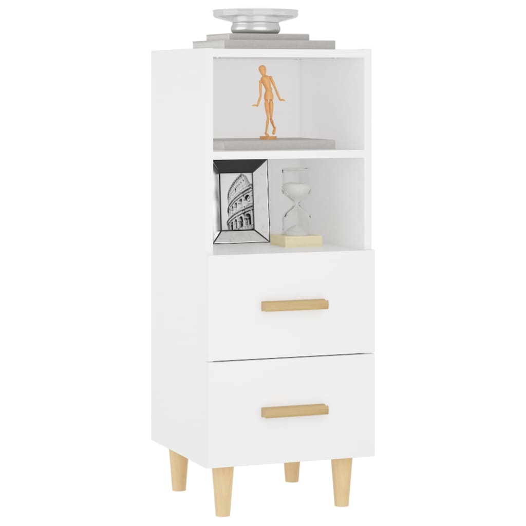 Sideboard Weiß 34,5x34x90 cm Holzwerkstoff