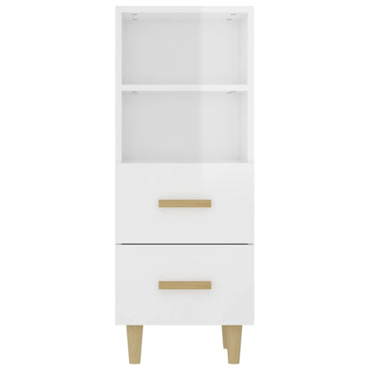 Sideboard Hochglanz-Weiß 34,5x34x90 cm Holzwerkstoff