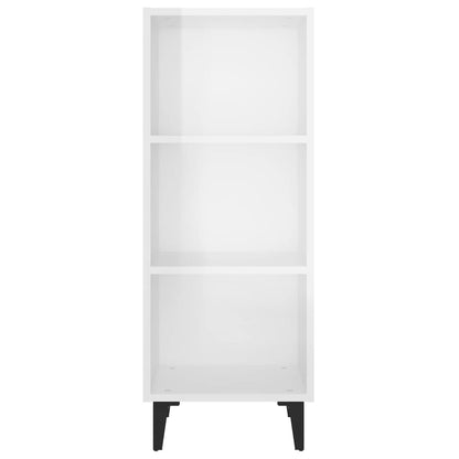 Sideboard Hochglanz-Weiß 34,5x32,5x90 cm Holzwerkstoff