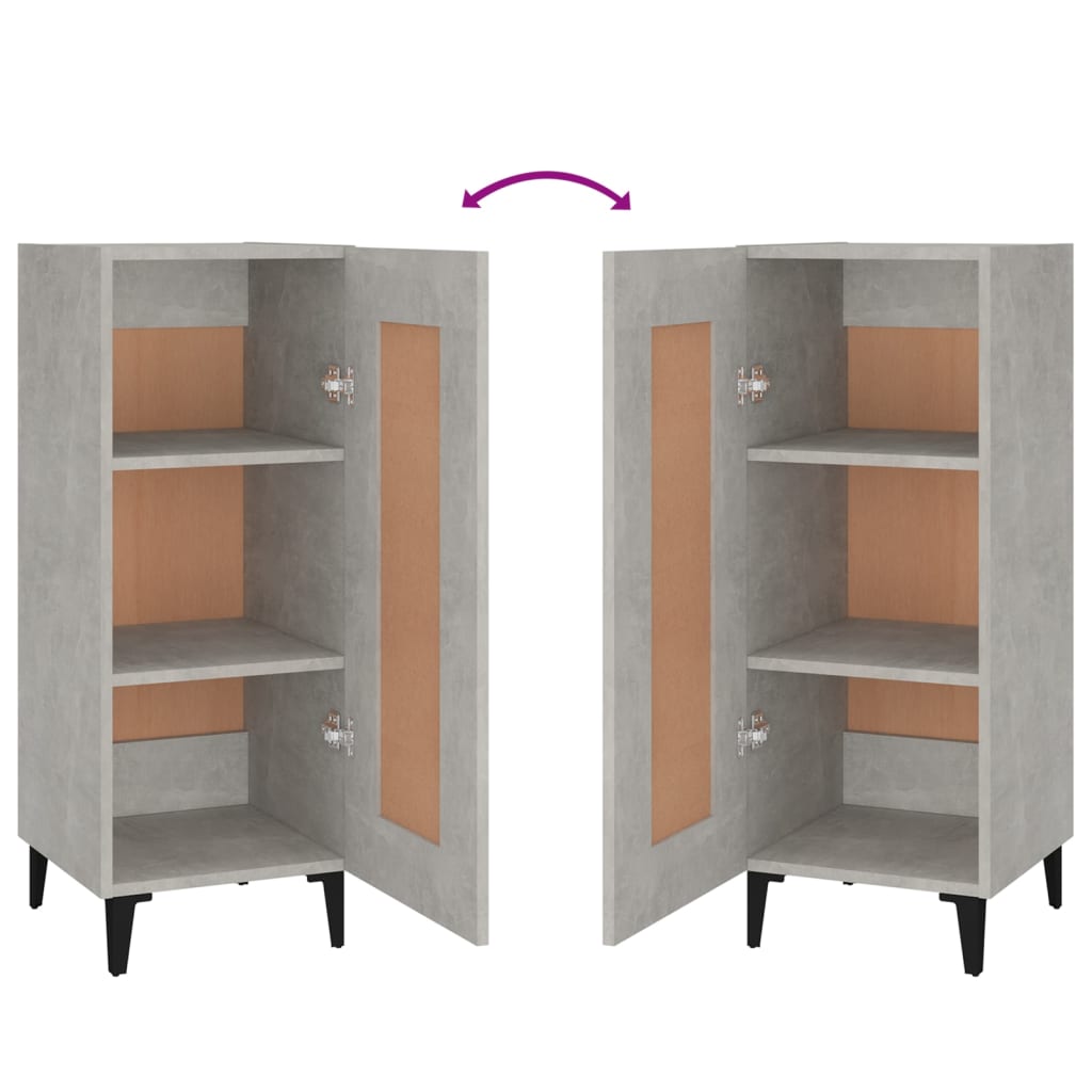 Sideboard Betongrau 34,5x34x90 cm Holzwerkstoff