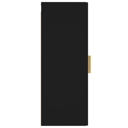 Wandschrank Schwarz 34,5x34x90 cm Holzwerkstoff