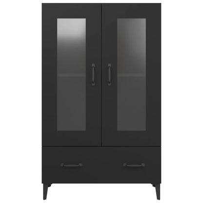 Highboard Sort 70x31x115 cm Træmateriale