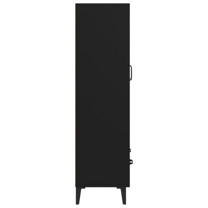 Highboard Sort 70x31x115 cm Træmateriale