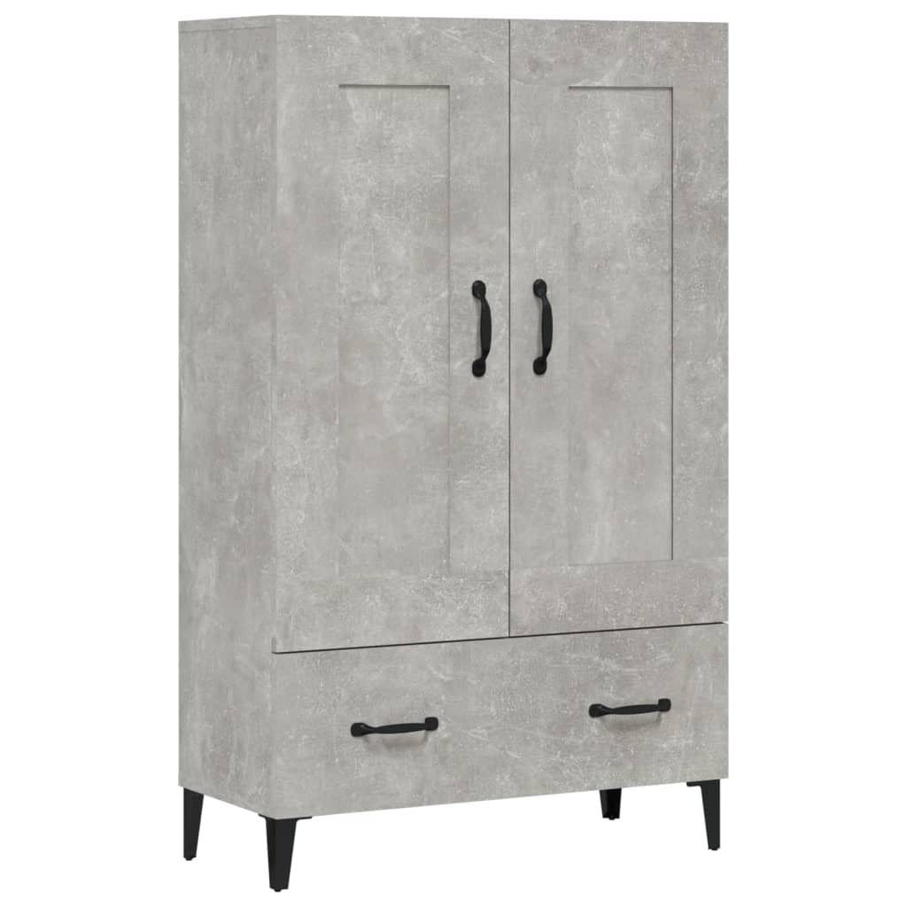 Highboard Betongrau 70x31x115 cm Holzwerkstoff