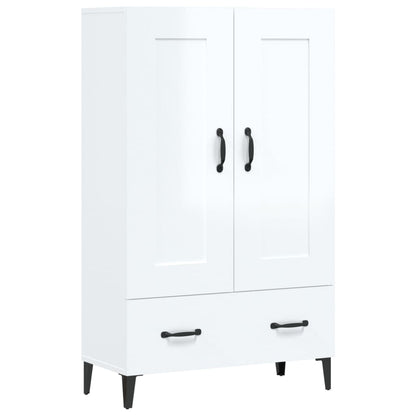 Highboard Hochglanz-Weiß 70x31x115 cm Holzwerkstoff