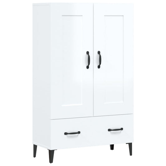 Highboard Hochglanz-Weiß 70x31x115 cm Holzwerkstoff