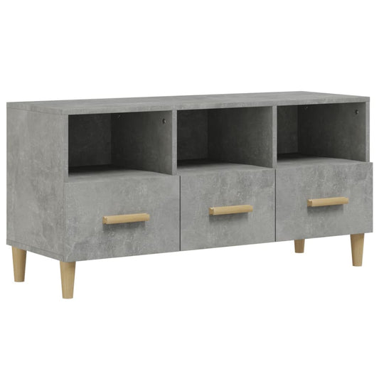 TV-Schrank Betongrau 102x36x50 cm Holzwerkstoff