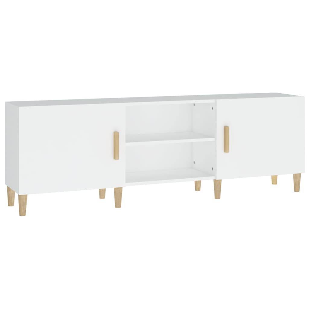TV-skab Hvid 150x30x50 cm Træ Materiale