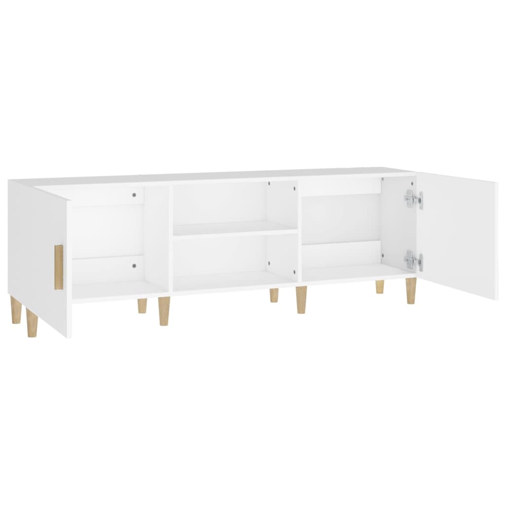 TV-skab Hvid 150x30x50 cm Træ Materiale