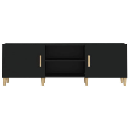 TV-skab Sort 150x30x50 cm Træ Materiale