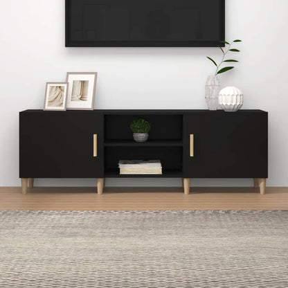 TV-skab Sort 150x30x50 cm Træ Materiale