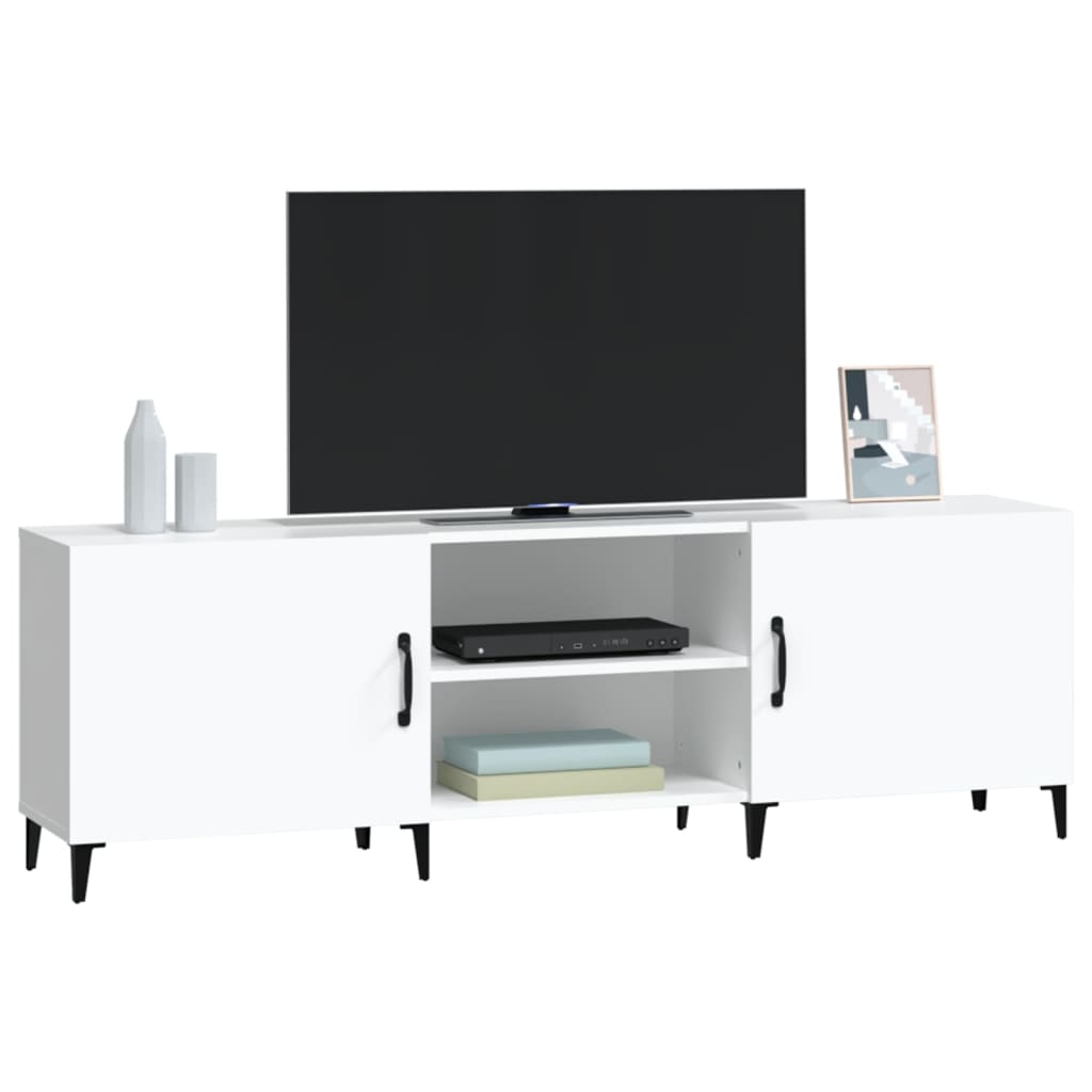 TV-skab Hvid 150x30x50 cm Træ Materiale
