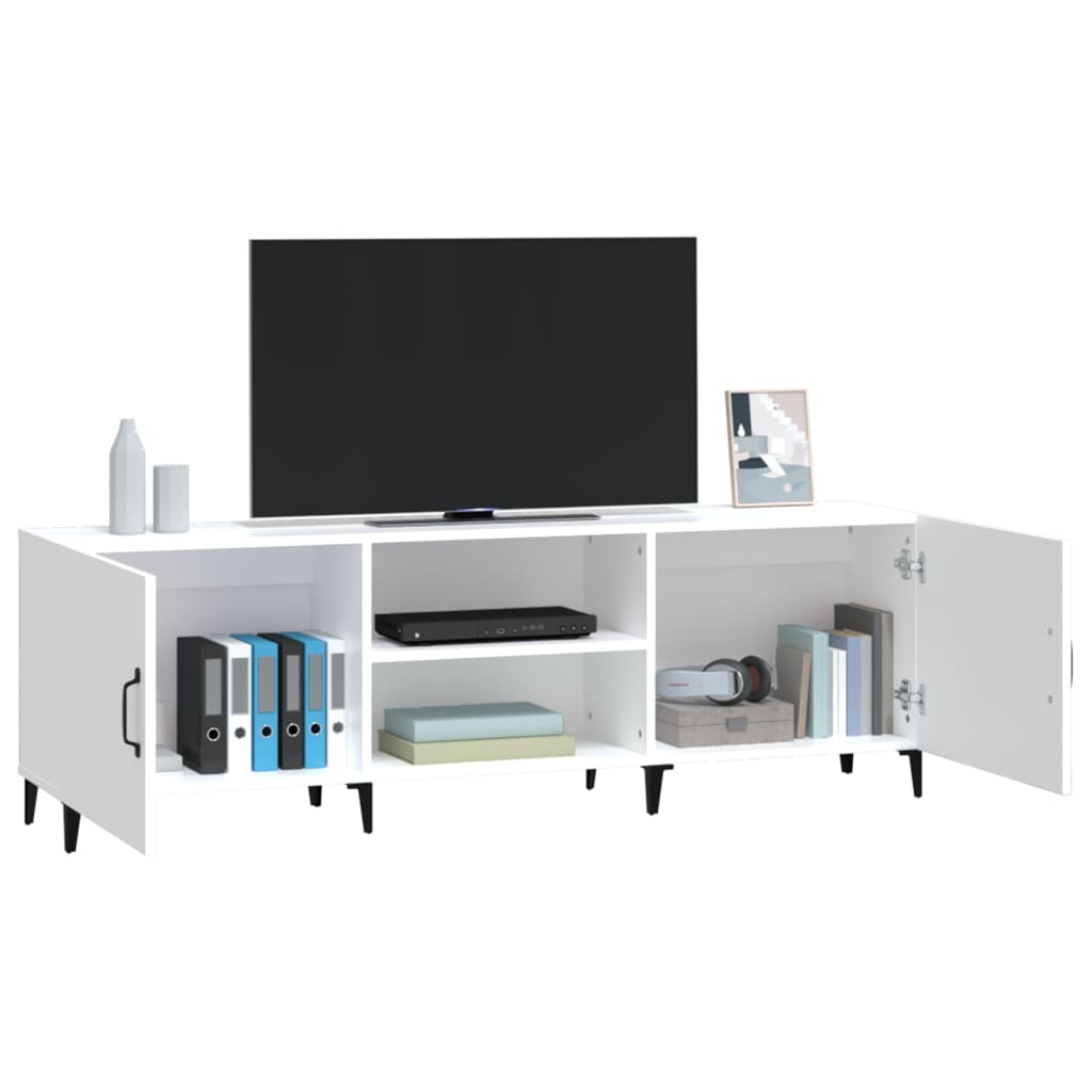 TV-skab Hvid 150x30x50 cm Træ Materiale