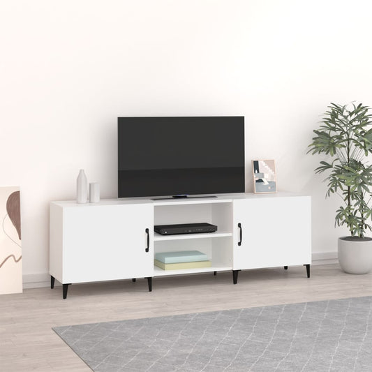 TV-skab Hvid 150x30x50 cm Træ Materiale
