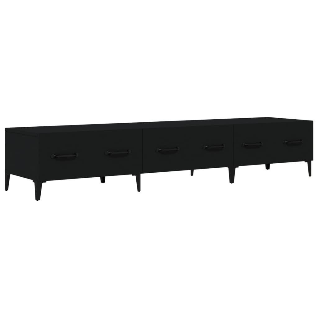 TV-skab Sort 150x34,5x30 cm Træ Materiale