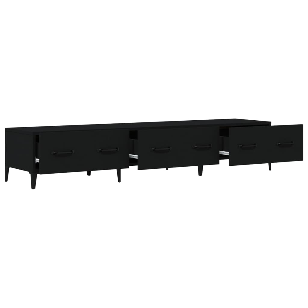 TV-skab Sort 150x34,5x30 cm Træ Materiale