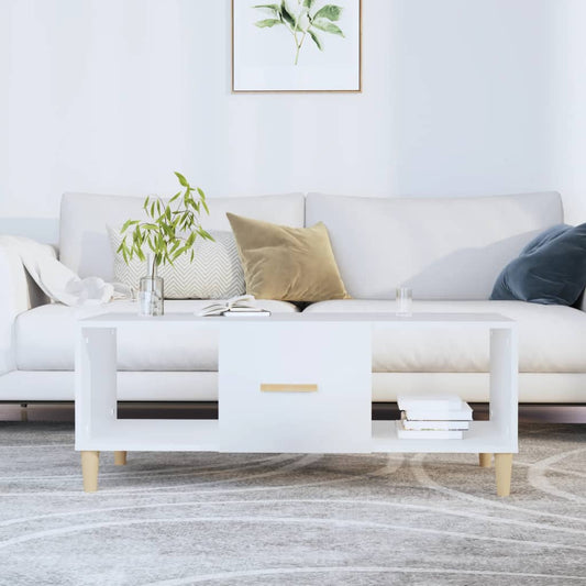 Sofabord Hvid 102x50x40 cm Træ Materiale