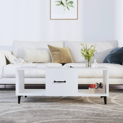 Sofabord Hvid 102x50x40 cm Træ Materiale