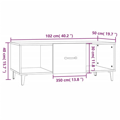 Couchtisch Betongrau 102x50x40 cm Holzwerkstoff