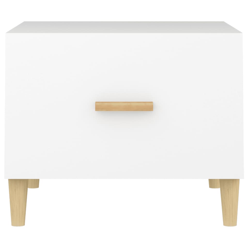 Couchtisch Weiß 50x50x40 cm Holzwerkstoff