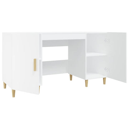 Schreibtisch Weiß 140x50x75 cm Holzwerkstoff
