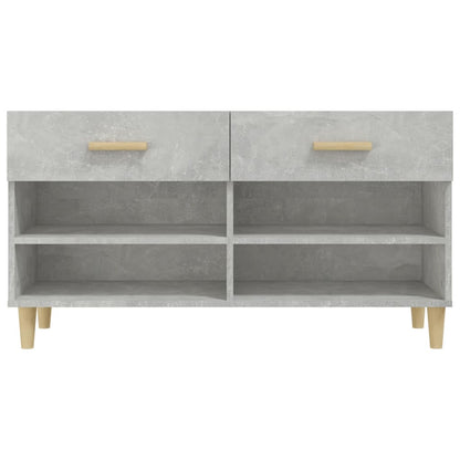 Schuhschrank Betongrau 102x35x55 cm Holzwerkstoff