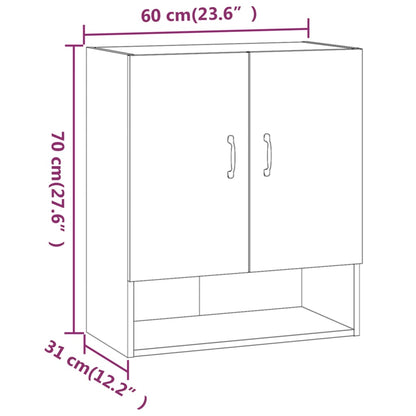 Wandschrank Sonoma-Eiche 60x31x70 cm Holzwerkstoff