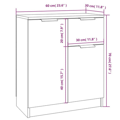 Sideboard Räuchereiche 60x30x70 cm Holzwerkstoff