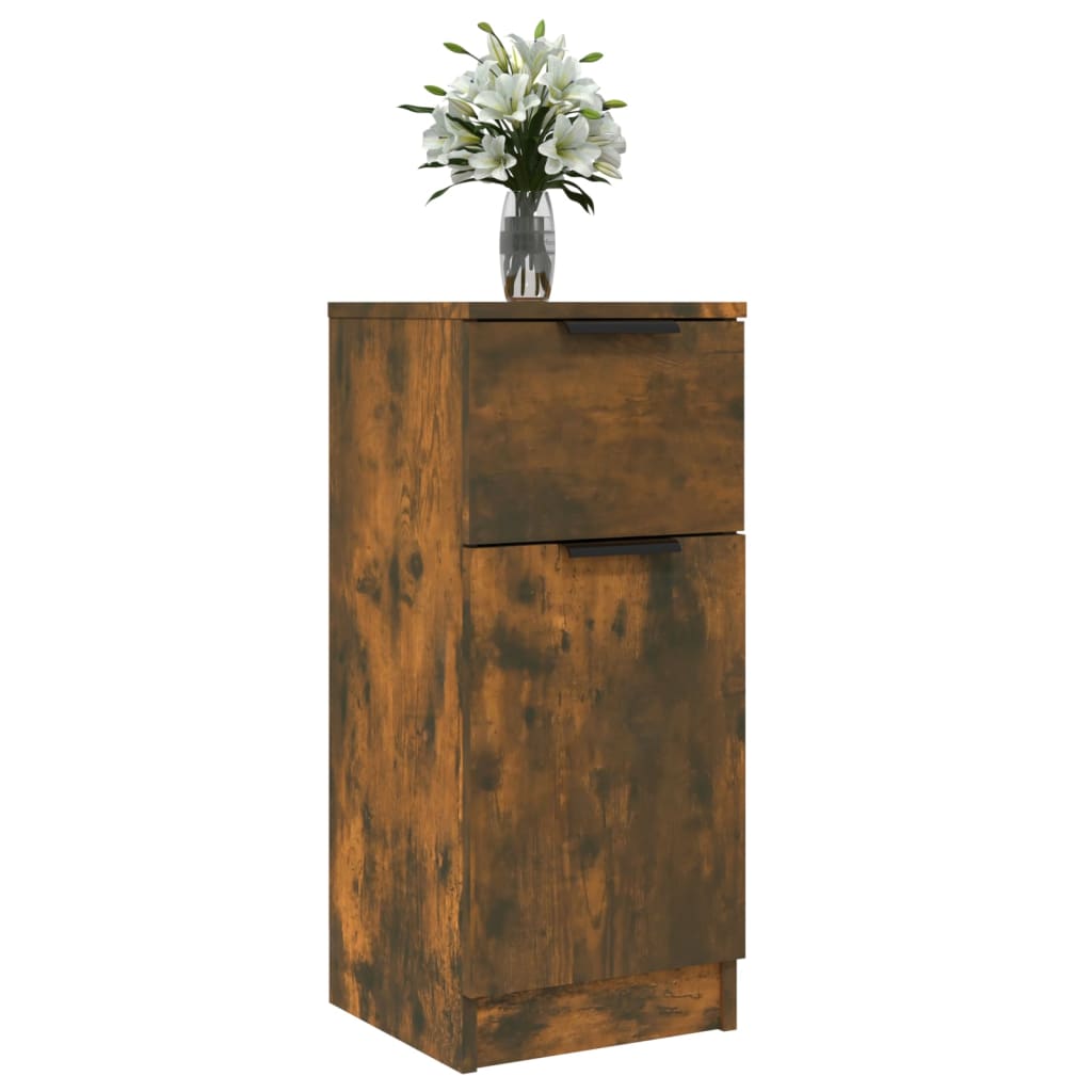 Skænke 2 stk Røget eg 30x30x70 cm træmateriale