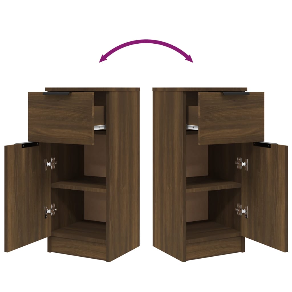 Sideboard Braun Eichen-Optik 30x30x70 cm Holzwerkstoff