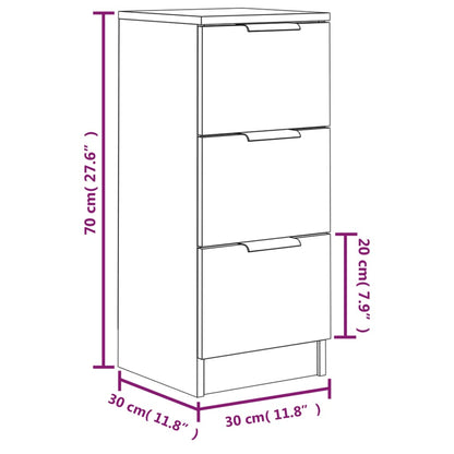 Sideboard Grau Sonoma 30x30x70 cm Holzwerkstoff
