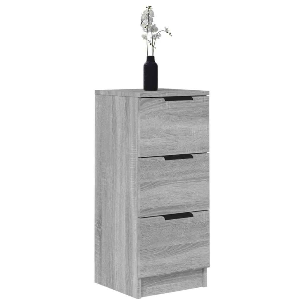 Skænke 2 stk Grå Sonoma 30x30x70 cm træmateriale