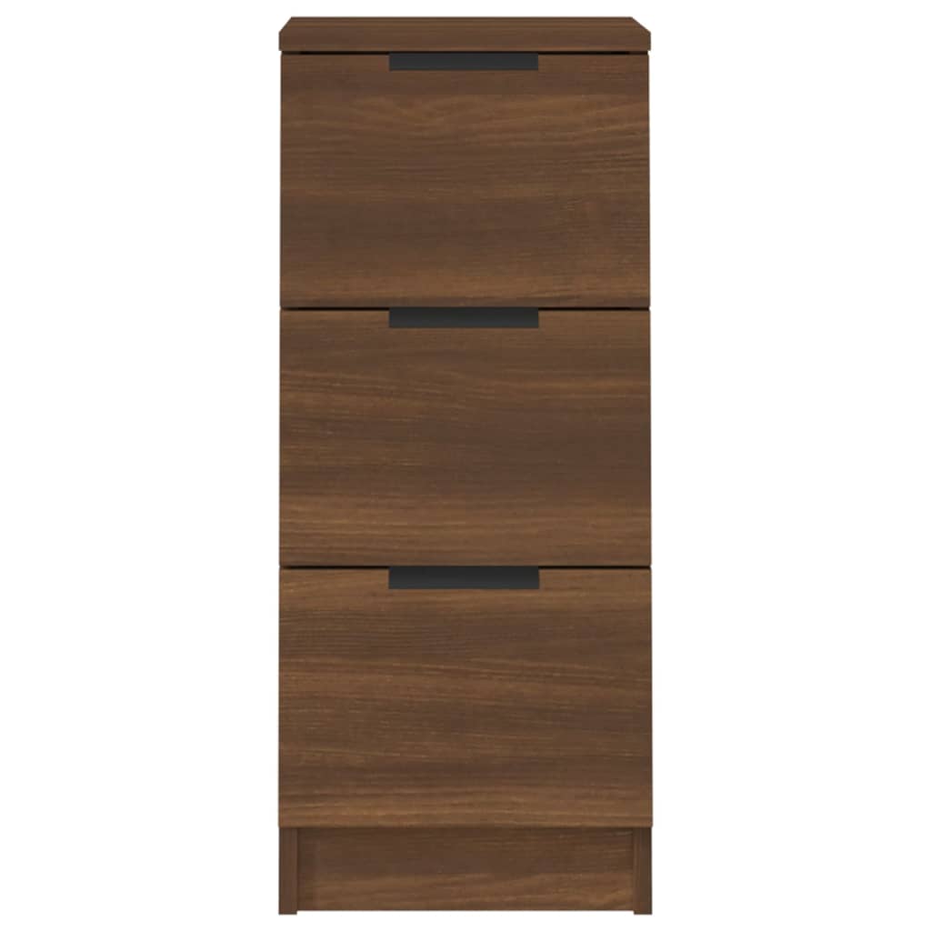 Skænke 2 stk Brun eg look 30x30x70 cm træmateriale