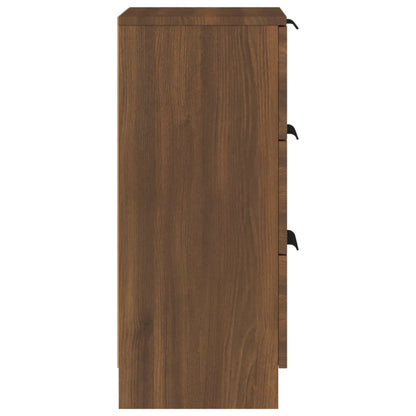 Skænke 2 stk Brun eg look 30x30x70 cm træmateriale