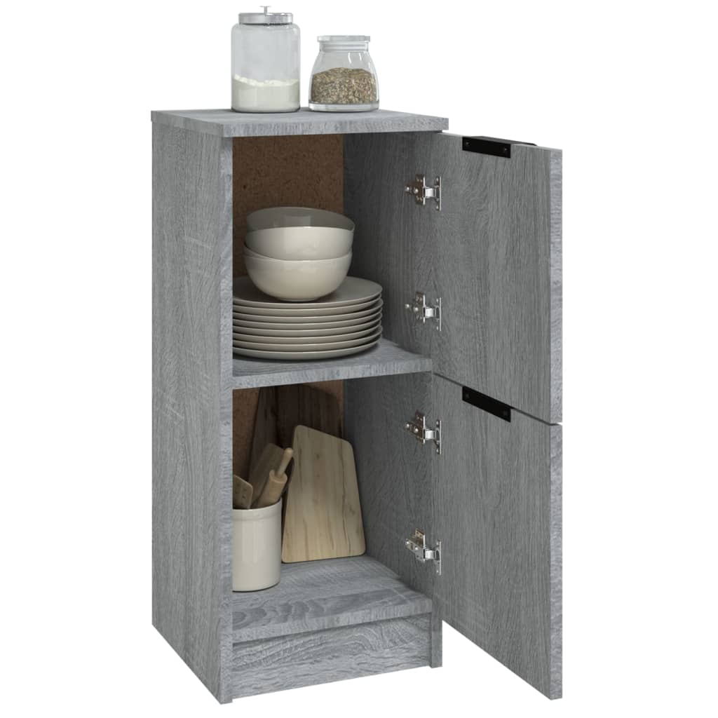 Sideboards 2 Stk. Grau Sonoma 30x30x70 cm Holzwerkstoff