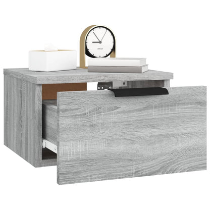 Wand-Nachttisch Grau Sonoma 34x30x20 cm