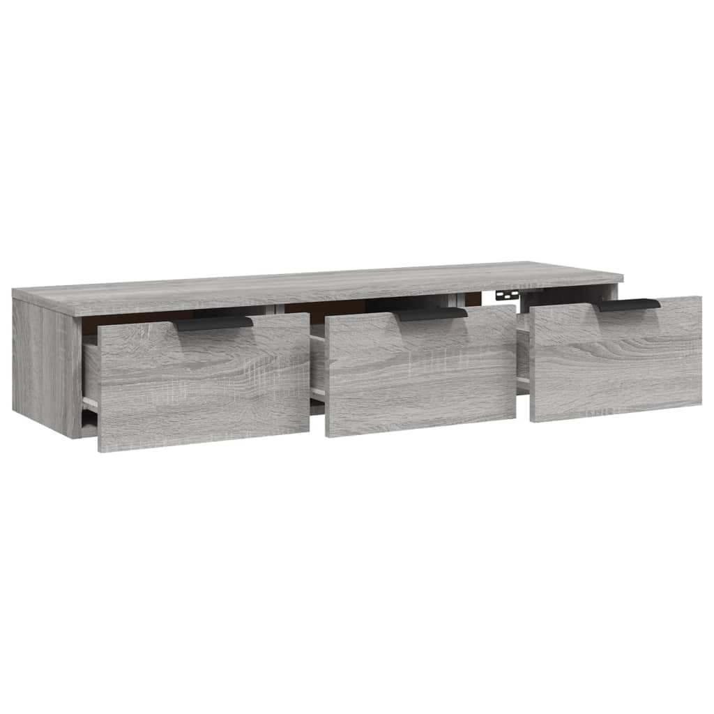 Wandschrank Grau Sonoma 102x30x20 cm Holzwerkstoff