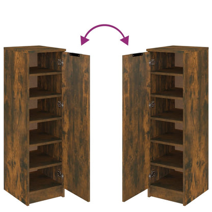Schuhschrank Räuchereiche 30x35x100 cm Holzwerkstoff