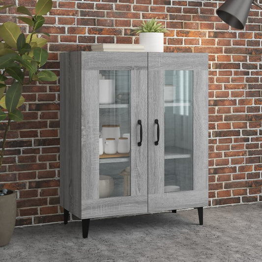 Skænk Grå Sonoma 69,5x34x90 cm Træmateriale