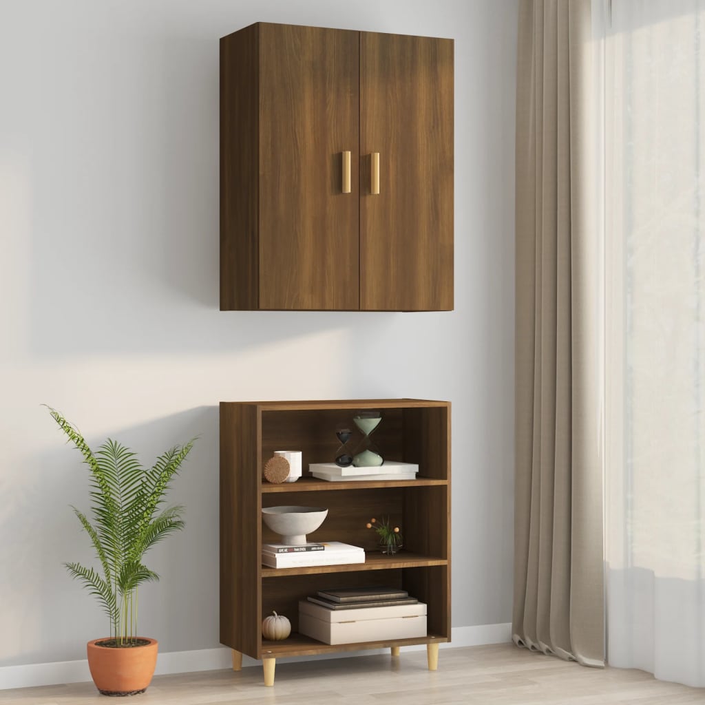 Overskab Brun Eg Look 69,5x34x90 cm