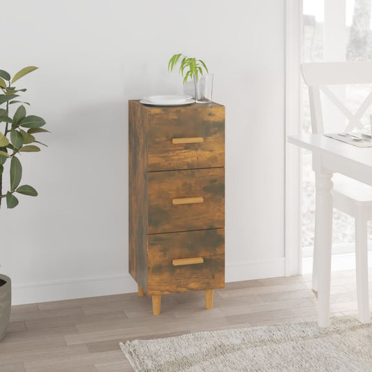 Skænk røget eg 34,5x34x90 cm træmateriale