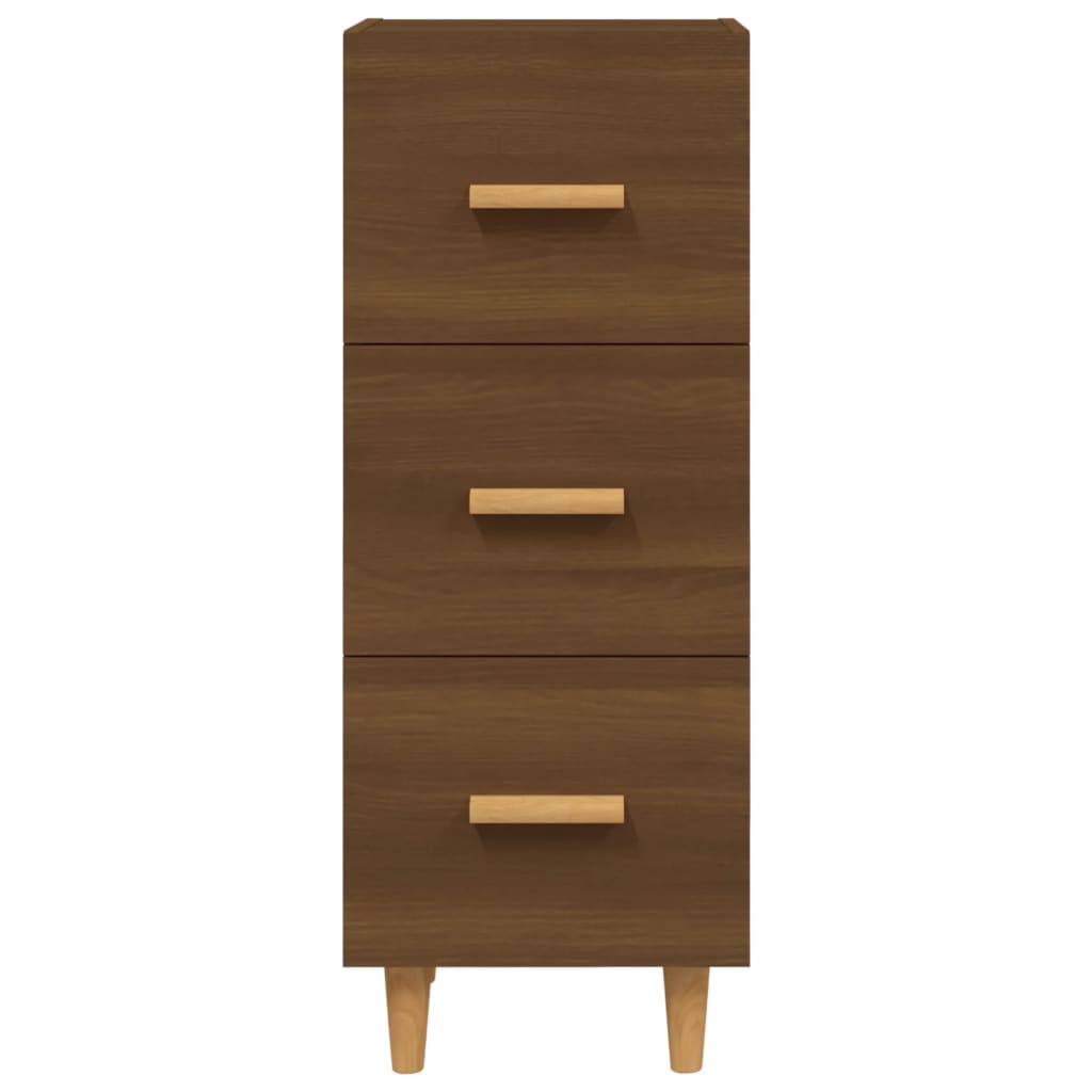 Sideboard Braun Eichen-Optik 34,5x34x90 cm Holzwerkstoff